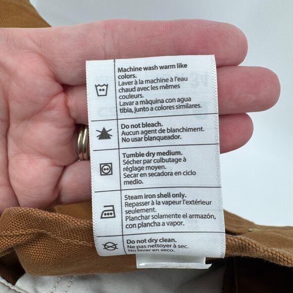 Carhartt Bib Overalls Mens 46x34 (48x33 ACTUAL) Relaxed Fit Duck Canvas Utility - Picture 11 of 12